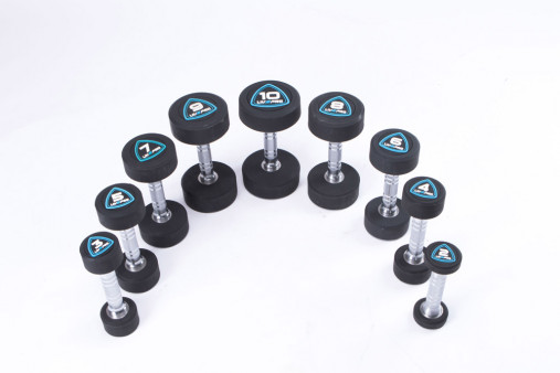 Гантели в уретане LIVEPRO Studio Dumbbells 10 кг, черный/синий Гантели в уретане LIVEPRO Studio Dumbbells 10 кг, черный/синий