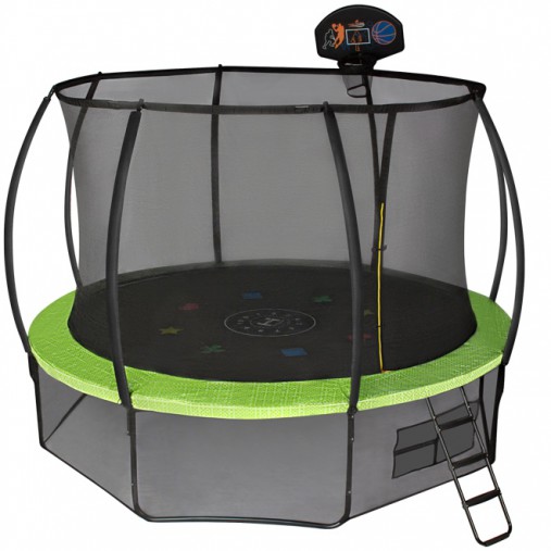 Батут Hasttings Air Game Basketball 10FT (3,05 м) с баскетбольным кольцом + внутренней сеткой и двухсторонним защитным матом (зеленый/синий) Батут Hasttings Air Game Basketball 10FT (3,05 м) с баскетбольным кольцом + внутренней сеткой и двухсторонним защитным матом (зеленый/синий)