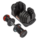 Пара регулируемых гантелей Original Fitness 40 кг на стойке