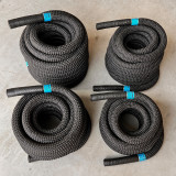 Тренировочный канат AEROBIS Battle Rope V2, длина 15 м, диаметр 30 мм, вес 8 кг, черный