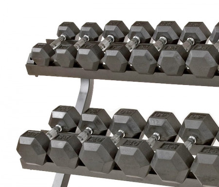 Подставка PERFORM BETTER 3-Tier Economy Dumbbell Rack под гексагональные гантели 3-х уровневая на 15 пар, арт. 4058-03