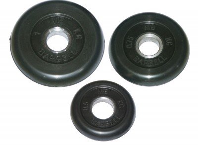 Блин "Стандарт" обрезиненный черный MB 20 кг ф26 мм Блин "Стандарт" обрезиненный черный MB 20 кг ф26 мм