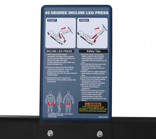 Жим ногами по углом 45 градусов BRONZE GYM PL-1717