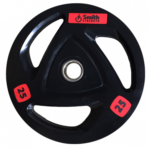 Диск обрезиненный c 3-м хватом Smith Strength 25 кг
