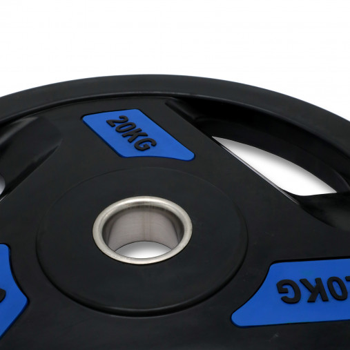 Диск обрезиненный с 3-мя хватами 20 кг UNIX Fit PRO, 51 мм, олимпийский, синий Диск обрезиненный с 3-мя хватами 20 кг UNIX Fit PRO, 51 мм, олимпийский, синий