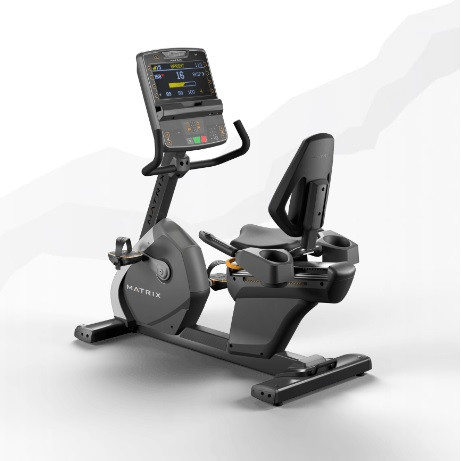 Горизонтальный велотренажер Matrix Performance. Консоль Premium LED