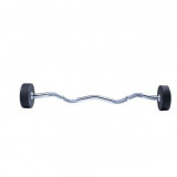 Фиксированная кривая штанга LIVEPRO Ez Curl Urethane Barbells 10 кг