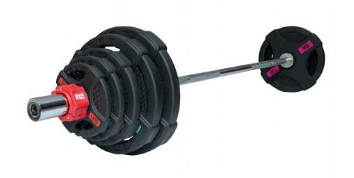 Штанга олимпийская наборная 83 кг OFT с обрезиненными черными блинами (диски 50 мм с двумя хватами, гриф 180 см) Штанга олимпийская наборная 83 кг OFT с обрезиненными черными блинами (диски 50 мм с двумя хватами, гриф 180 см)