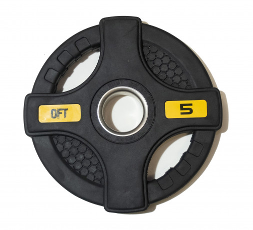 Штанга олимпийская наборная 128 кг OFT (диски 50 мм с двумя хватами, черный гриф 220 см)