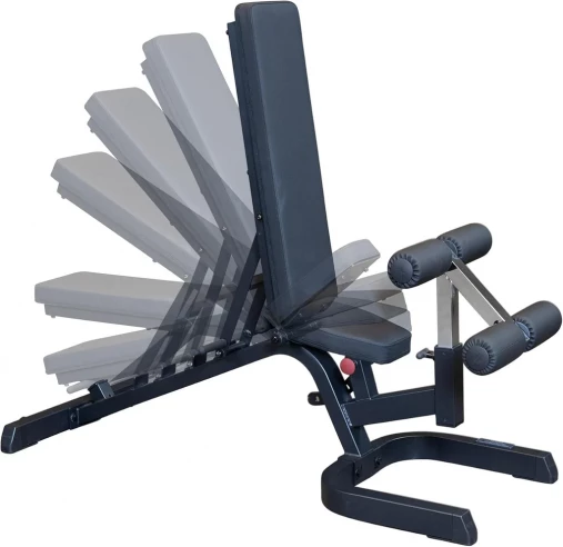 Универсальная регулируемая силовая скамья Body-Solid GFID31 (черная) для пресса, упражнений со штангой и гантелями Универсальная регулируемая силовая скамья Body-Solid GFID31 (черная) для пресса, упражнений со штангой и гантелями