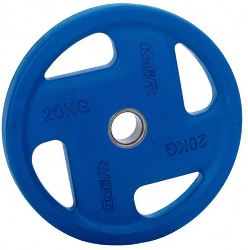Диск обрезиненный PROFI-FIT олимпийский FASSION D-51, 20 кг (синий)